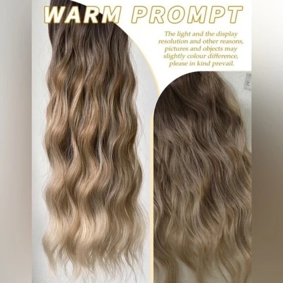 22 Inch Dark Brown (#3) / Light Ashy Blonde Balayage Clip in Extensions - Picture 9 of 10